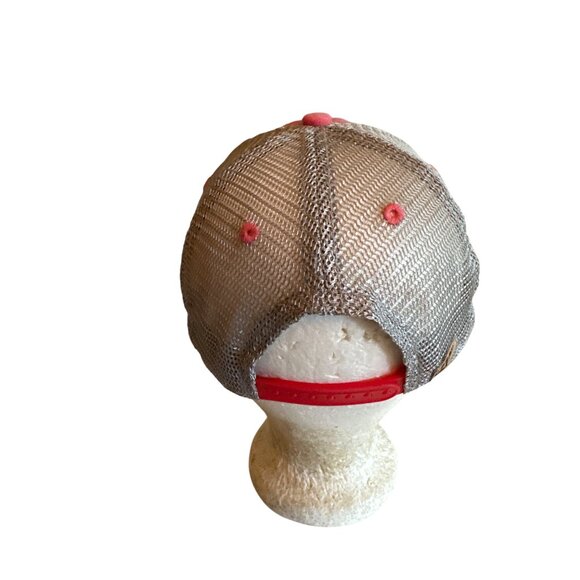 Napa Valley Girl Distressed Red & Gray Trucker Hat By Blue 84 Adjustable Mesh Ba - Picture 3 of 5
